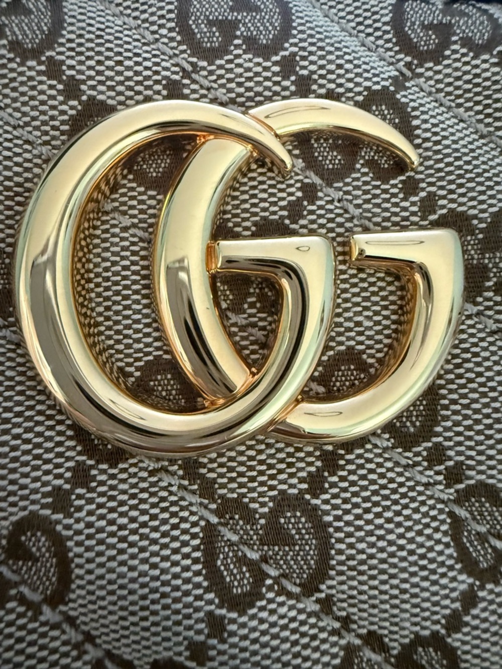 Gucci GG Marmont Shoulder Bag Quilted GG Canvas with leather - Picture 4 of 16